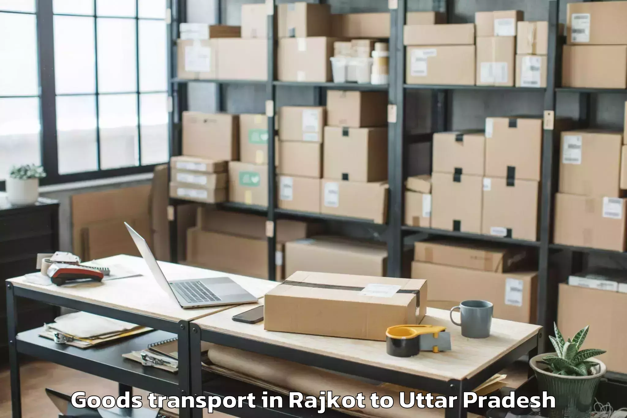 Top Rajkot to Balrampur Goods Transport Available